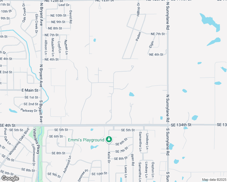 map of restaurants, bars, coffee shops, grocery stores, and more near 308 South Olde Bridge Road in Moore