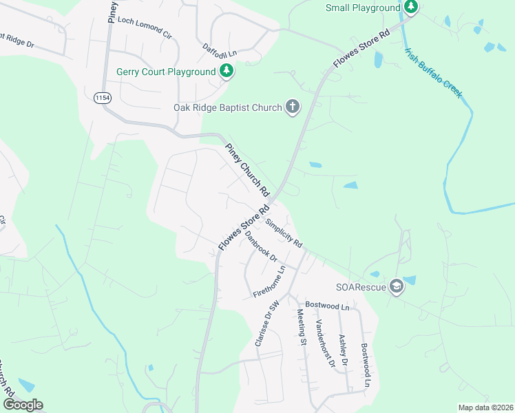 map of restaurants, bars, coffee shops, grocery stores, and more near 5660 Flowes Store Road in Concord