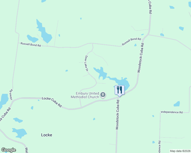 map of restaurants, bars, coffee shops, grocery stores, and more near 7768 Deer Lake Drive in Millington