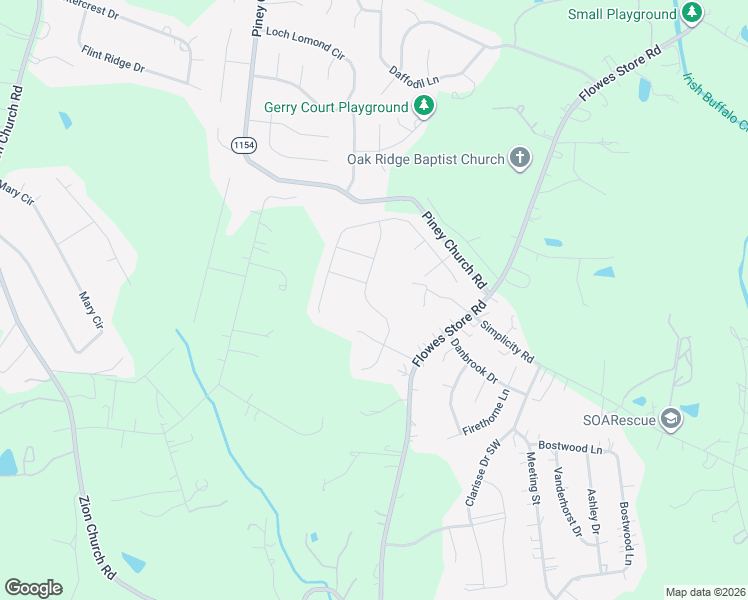 map of restaurants, bars, coffee shops, grocery stores, and more near 5860 Flowes Store Road in Concord