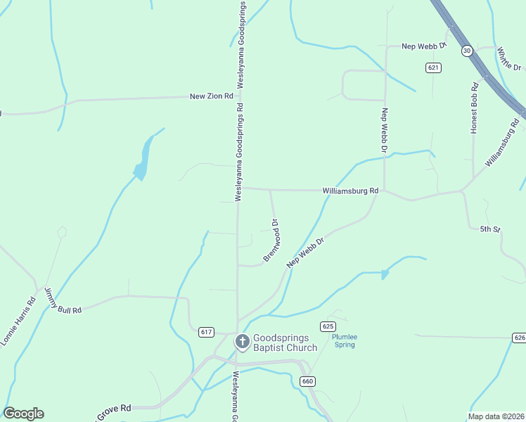 map of restaurants, bars, coffee shops, grocery stores, and more near 114 County Road 650 in Etowah
