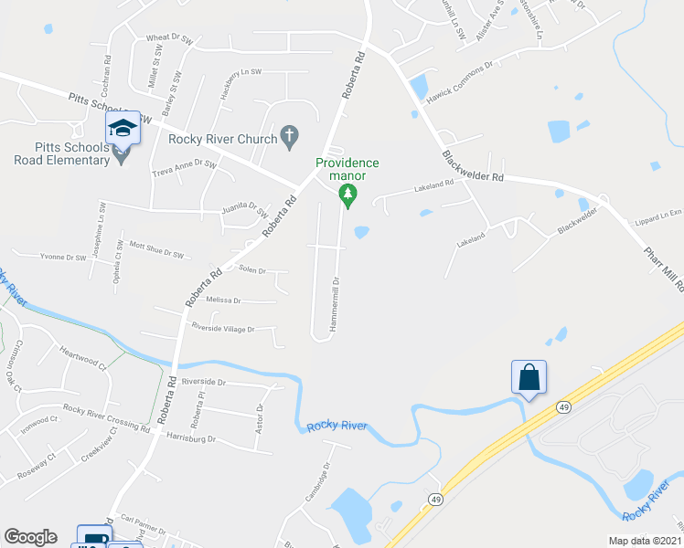 map of restaurants, bars, coffee shops, grocery stores, and more near 5525 Hammermill Drive in Harrisburg