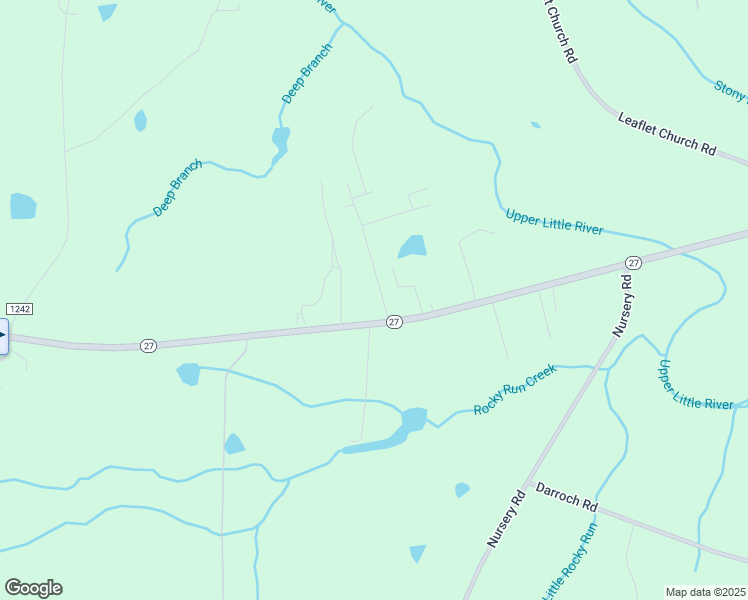 map of restaurants, bars, coffee shops, grocery stores, and more near 55 Pine Needles Drive in Lillington