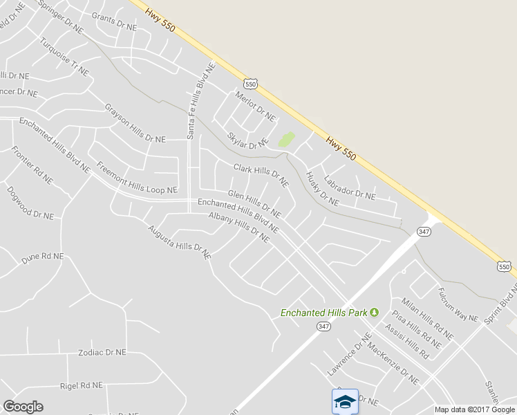 map of restaurants, bars, coffee shops, grocery stores, and more near 7000 Glen Hills Drive Northeast in Rio Rancho