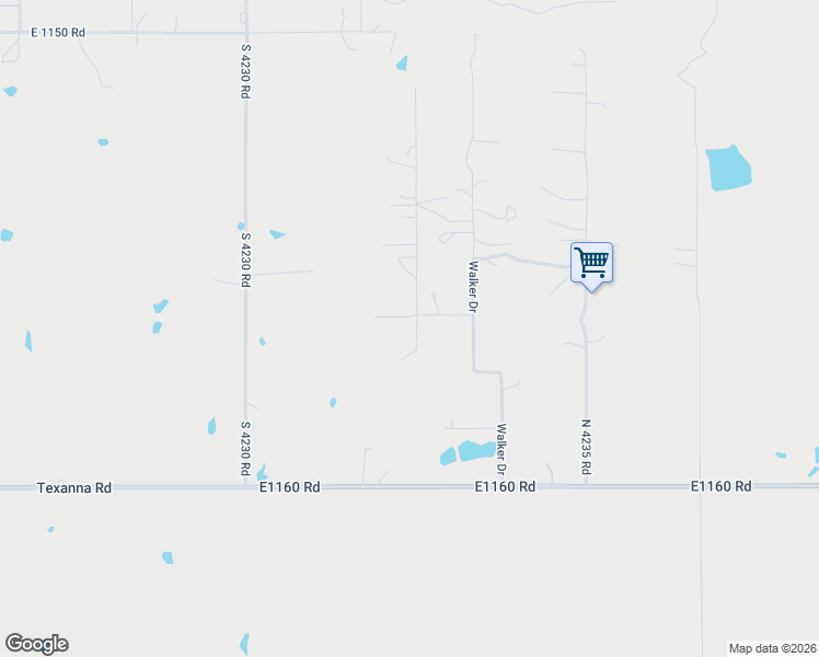 map of restaurants, bars, coffee shops, grocery stores, and more near 424398 Texanna Road in Checotah