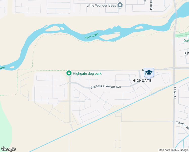map of restaurants, bars, coffee shops, grocery stores, and more near 14113 Barbon Beck Avenue in Bakersfield