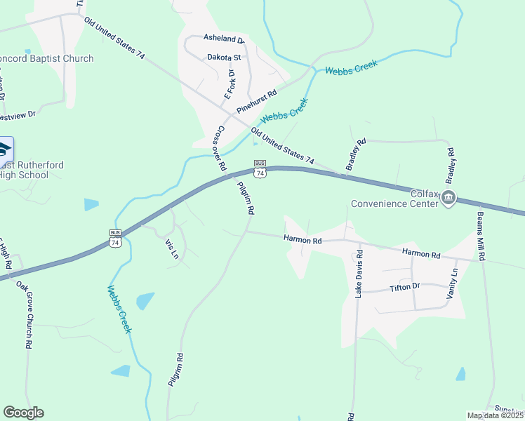 map of restaurants, bars, coffee shops, grocery stores, and more near 181 Pilgrim Road in Bostic