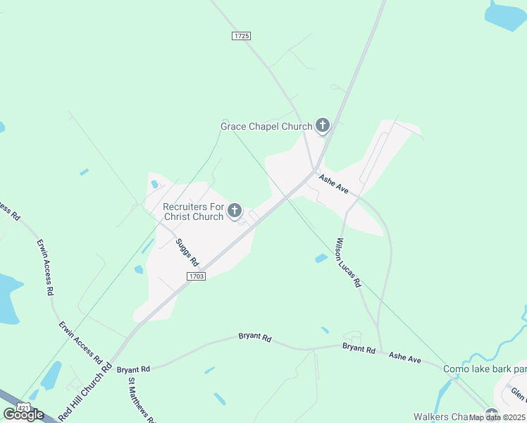 map of restaurants, bars, coffee shops, grocery stores, and more near 1017 Red Hill Church Road in Dunn