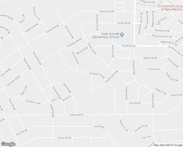 map of restaurants, bars, coffee shops, grocery stores, and more near Schumann Road Northeast in Rio Rancho