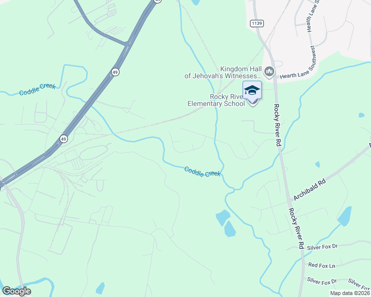 map of restaurants, bars, coffee shops, grocery stores, and more near 2083 Fossil Lane Southwest in Concord