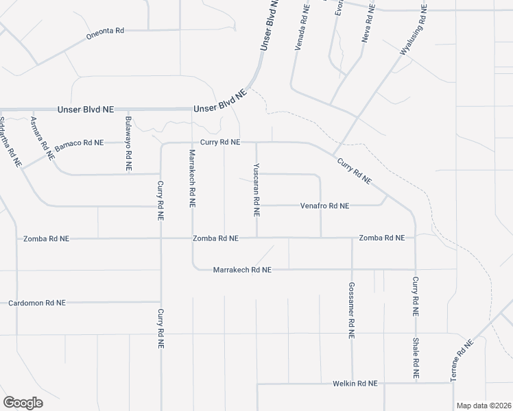 map of restaurants, bars, coffee shops, grocery stores, and more near Yuscaran Road Northeast in Rio Rancho