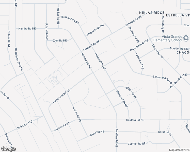 map of restaurants, bars, coffee shops, grocery stores, and more near Nambe Road Northeast in Rio Rancho
