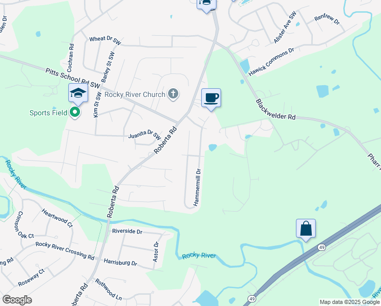 map of restaurants, bars, coffee shops, grocery stores, and more near 5708 Hammermill Drive in Harrisburg