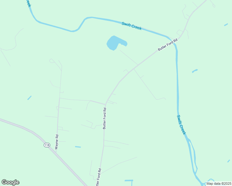 map of restaurants, bars, coffee shops, grocery stores, and more near 520 Butler Ford Road in Vanceboro