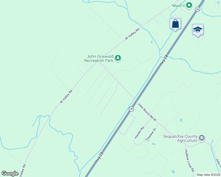 map of restaurants, bars, coffee shops, grocery stores, and more near 111 Mill Run Road in Dunlap