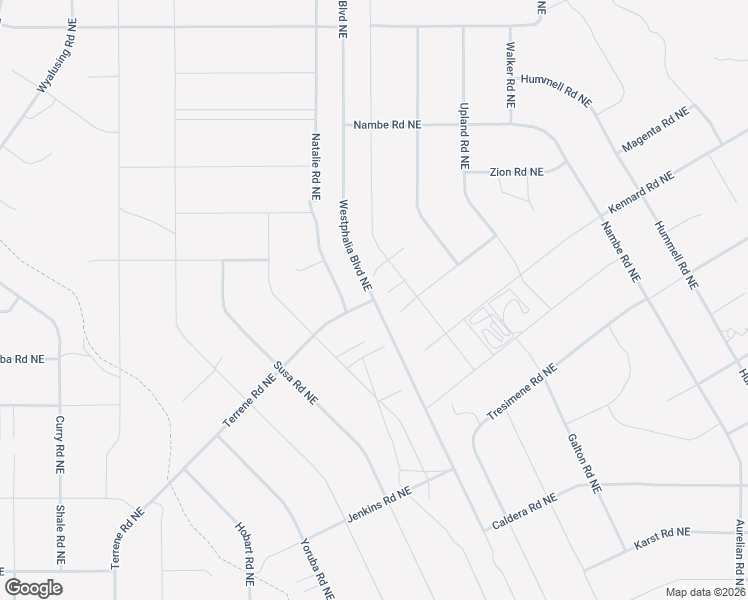 map of restaurants, bars, coffee shops, grocery stores, and more near Westphalia Boulevard Northeast in Rio Rancho