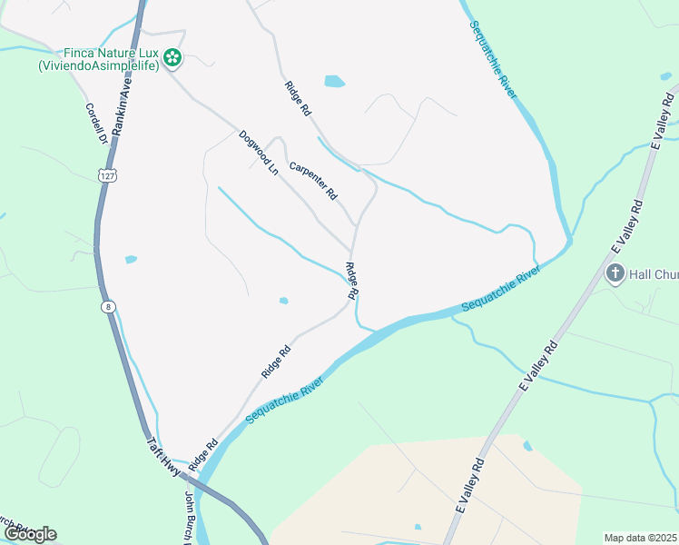 map of restaurants, bars, coffee shops, grocery stores, and more near 19 Dogwood Lane in Dunlap