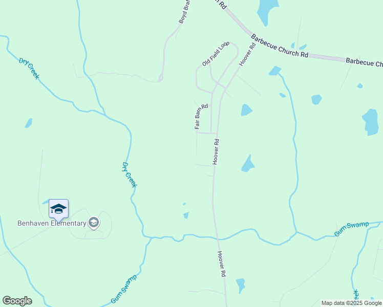 map of restaurants, bars, coffee shops, grocery stores, and more near 282 Fair Barn Road in Sanford