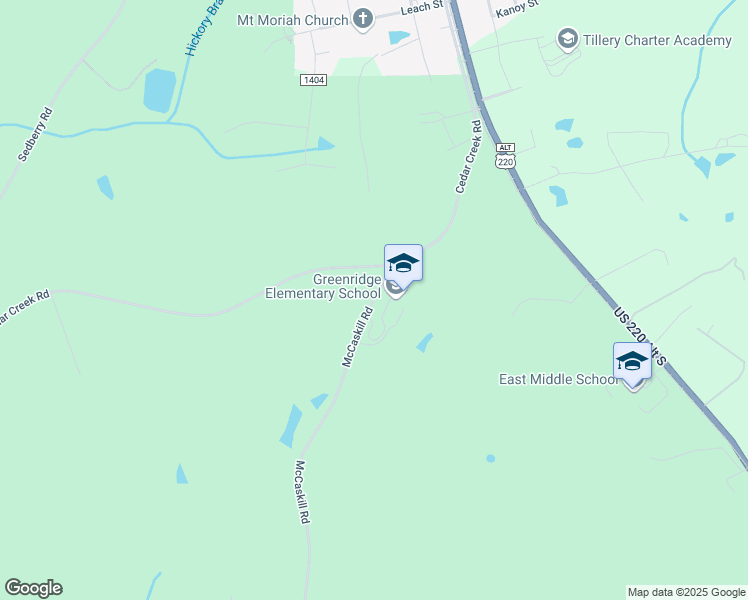 map of restaurants, bars, coffee shops, grocery stores, and more near 129 McCaskill Road in Biscoe