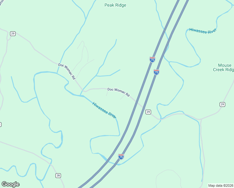 map of restaurants, bars, coffee shops, grocery stores, and more near 491 County Road 29 in Riceville