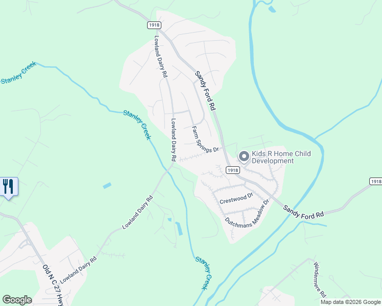 map of restaurants, bars, coffee shops, grocery stores, and more near 141 Brinkley Park Court in Mount Holly