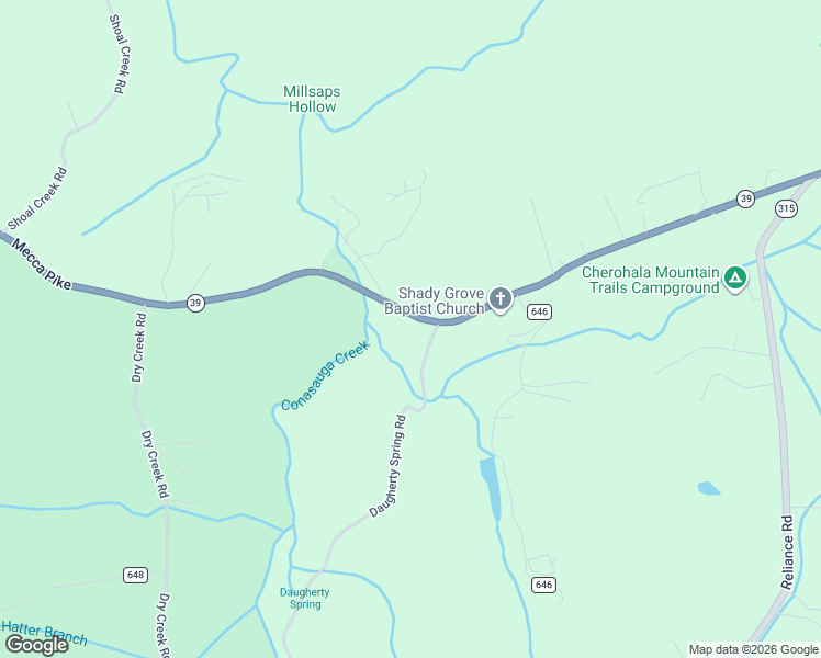 map of restaurants, bars, coffee shops, grocery stores, and more near 1805 Mecca Pike in Tellico Plains