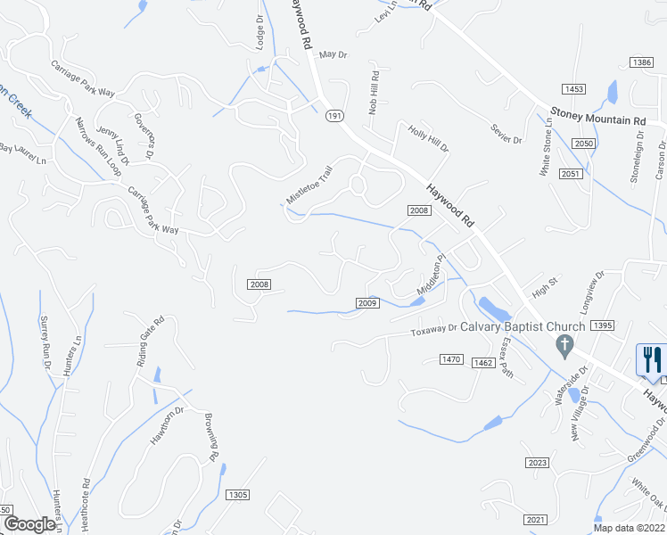map of restaurants, bars, coffee shops, grocery stores, and more near 145 Long John Drive in Hendersonville