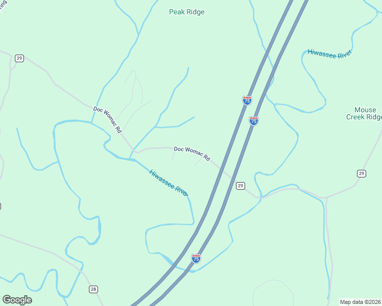map of restaurants, bars, coffee shops, grocery stores, and more near 453 County Road 29 in Riceville