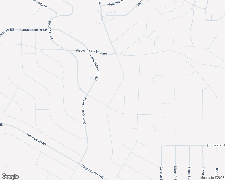 map of restaurants, bars, coffee shops, grocery stores, and more near Solar Drive Northeast in Rio Rancho