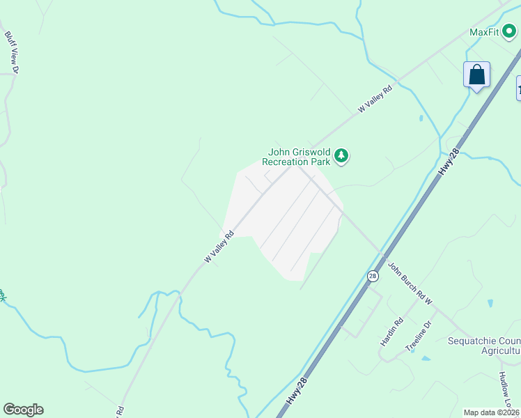 map of restaurants, bars, coffee shops, grocery stores, and more near 21 Rainbow Lane in Dunlap