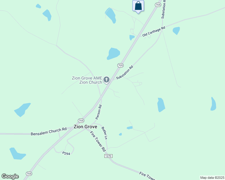 map of restaurants, bars, coffee shops, grocery stores, and more near Alfred Drive in Moore County