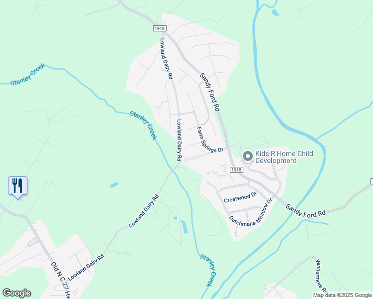 map of restaurants, bars, coffee shops, grocery stores, and more near 120 Adams Trail Circle in Mount Holly