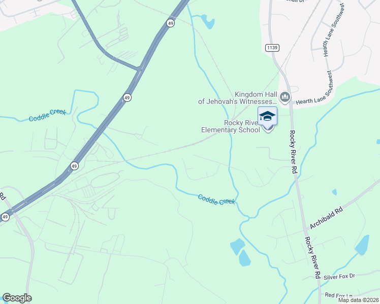 map of restaurants, bars, coffee shops, grocery stores, and more near 2094 Chapel Creek Road in Concord