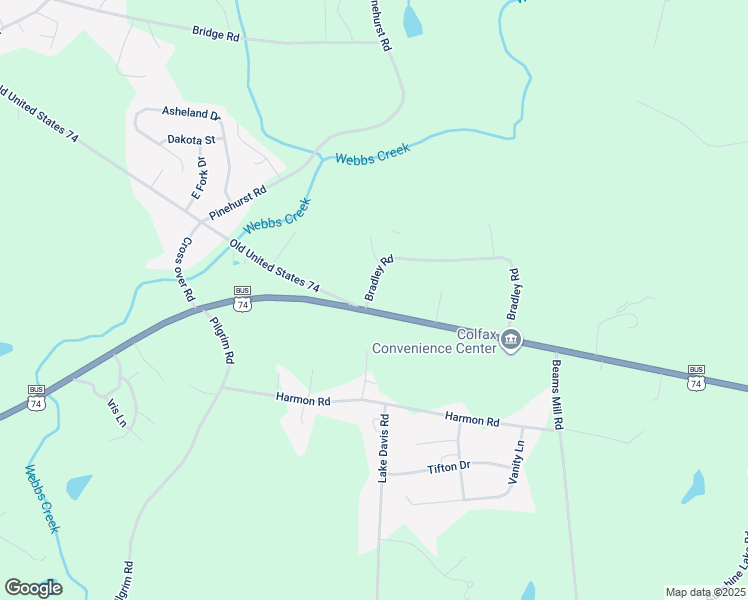 map of restaurants, bars, coffee shops, grocery stores, and more near 120 Bradley Road in Ellenboro