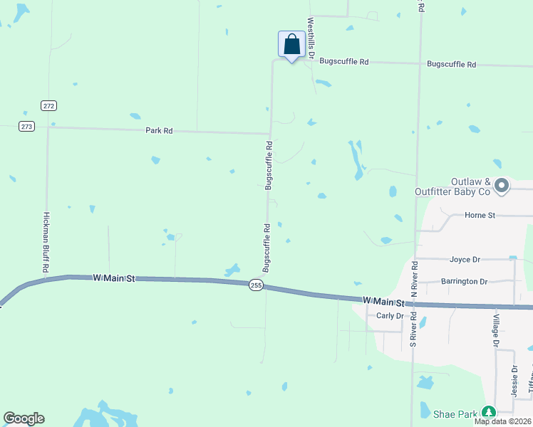 map of restaurants, bars, coffee shops, grocery stores, and more near 1007 Bugscuffle Road in Lavaca
