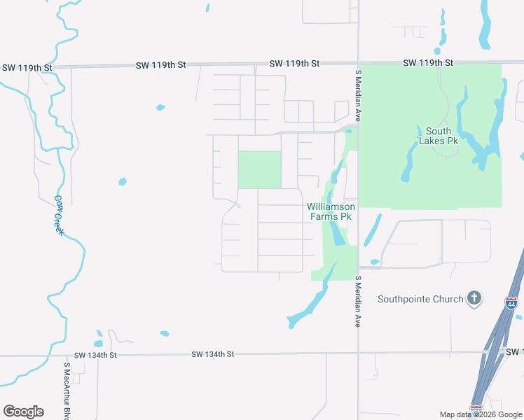 map of restaurants, bars, coffee shops, grocery stores, and more near 4917 Southwest 126th Street in Oklahoma City