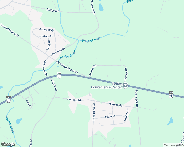 map of restaurants, bars, coffee shops, grocery stores, and more near 120 Bradley Road in Ellenboro