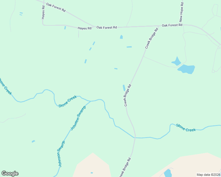 map of restaurants, bars, coffee shops, grocery stores, and more near 440 Creek Bridge Road in Four Oaks