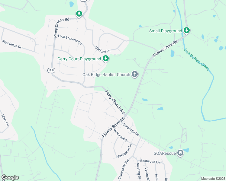 map of restaurants, bars, coffee shops, grocery stores, and more near 5582 Flowes Store Road in Concord