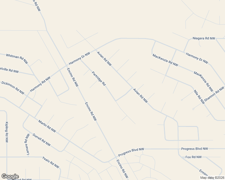 map of restaurants, bars, coffee shops, grocery stores, and more near Partridge Road in Rio Rancho