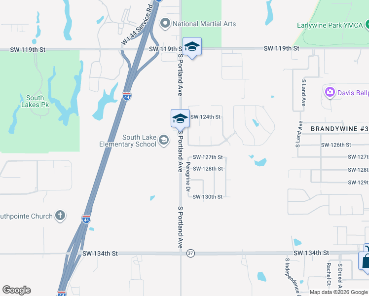 map of restaurants, bars, coffee shops, grocery stores, and more near 12625 Carnelian Way in Oklahoma City