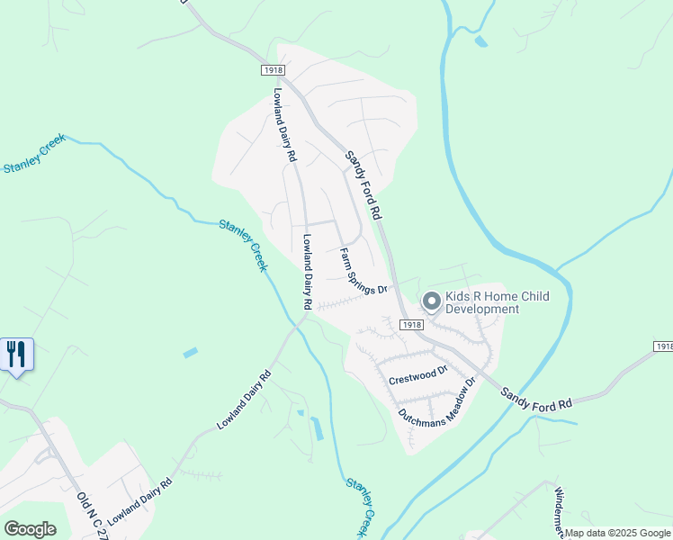 map of restaurants, bars, coffee shops, grocery stores, and more near 108 Adams Trail Circle in Mount Holly