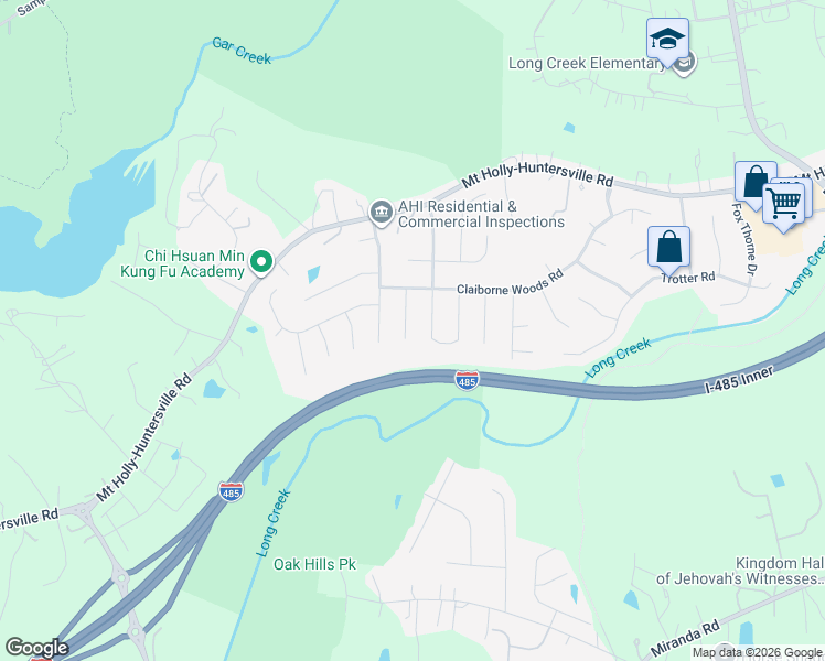 map of restaurants, bars, coffee shops, grocery stores, and more near 4520 Hyperion Court in Charlotte