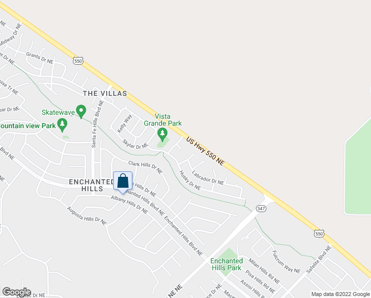 map of restaurants, bars, coffee shops, grocery stores, and more near 7017 Sheltie Court Northeast in Rio Rancho