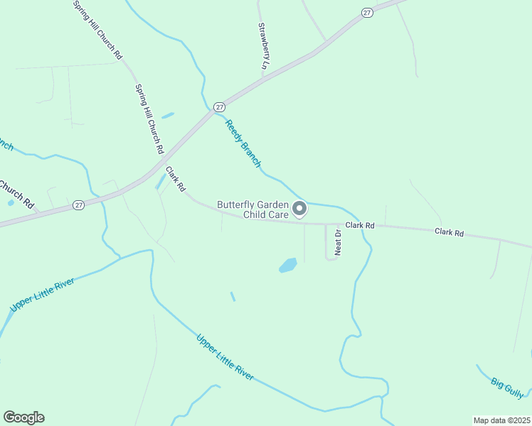 map of restaurants, bars, coffee shops, grocery stores, and more near 415 Clark Road in Lillington