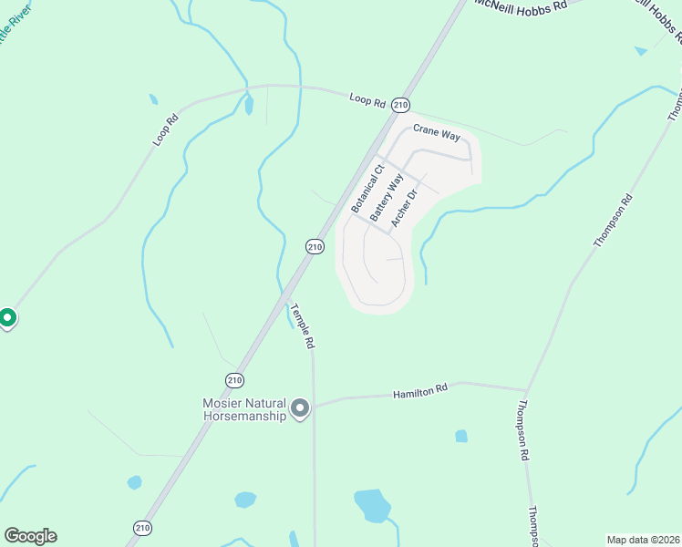 map of restaurants, bars, coffee shops, grocery stores, and more near 326 Botanical Court in Bunnlevel