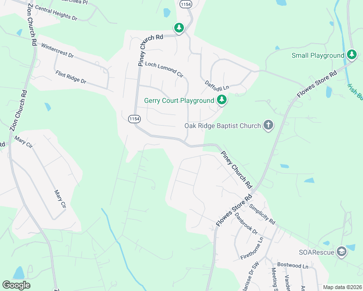map of restaurants, bars, coffee shops, grocery stores, and more near 1606 Piney Church Road in Concord
