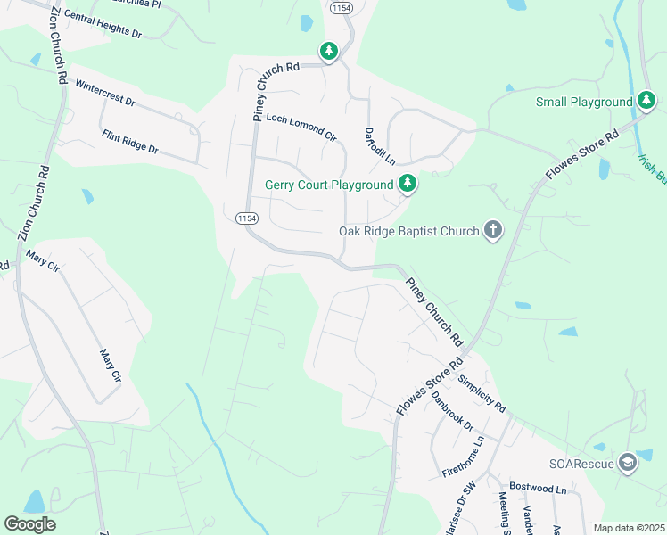 map of restaurants, bars, coffee shops, grocery stores, and more near 1562 Piney Church Rd in Concord