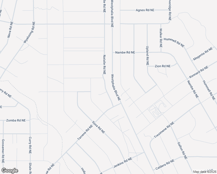 map of restaurants, bars, coffee shops, grocery stores, and more near Natalie Road Northeast in Rio Rancho
