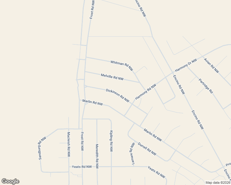 map of restaurants, bars, coffee shops, grocery stores, and more near Dickinson Road Northwest in Rio Rancho